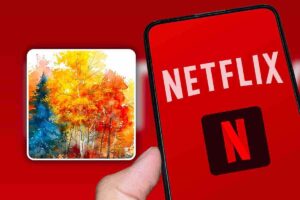 Netflix smartphone alberi autunnali