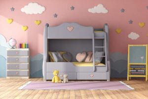 cameretta bambini con letto a castello