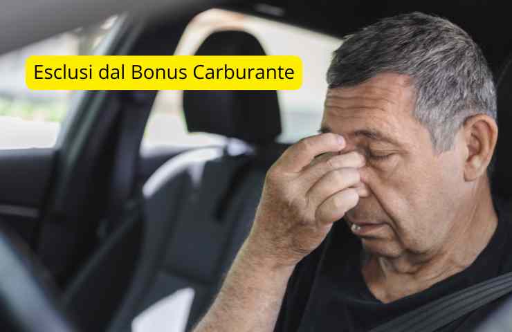 esclusi dal bonus carburante